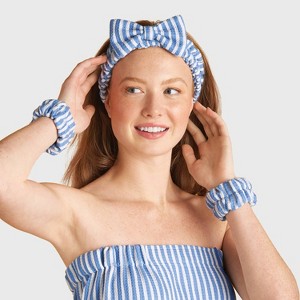 3pc Spa Headband and Wrist Scrunchie Set - Room Essentials™ - 1 of 4