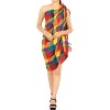 LA LEELA Women's Beachwear Summer Beach Wrap Bikini Wraps Sarong Skirt Swimsuit Swim Cover Ups for Swimwear Coverups Women One Size Multi,Plaid - 2 of 4