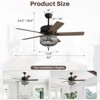 Farmhouse Ceiling Fans with Lights and Remote 52 Inch Indoor Chandelier Ceiling Fan Crystal Fandelier Ceiling Fans for Living Dining Room Bedroom - 4 of 4