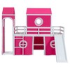 NicBex Twin Size Bunk Bed with Safety Guardrail and Slide,Twin Loft Bed with Ladder and Pink Tent and Tower,Noise Reduced Bunk Bed for Bedroom - 4 of 4