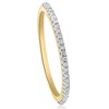 Pompeii3 Diamond Wedding Ring Yellow Gold Stackable Anniversary Band - 3 of 4