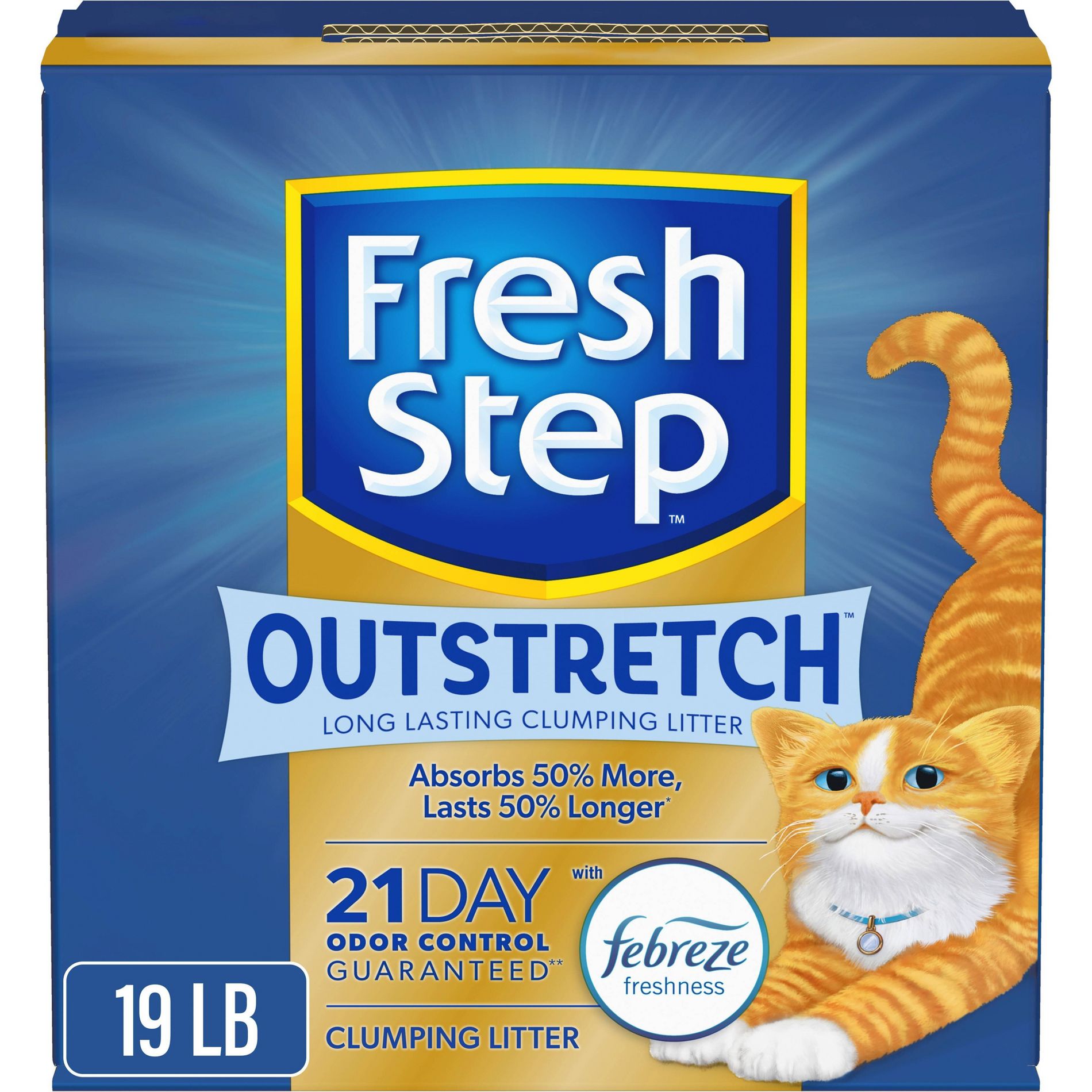 Fresh Step Outstretch Febreze Scented Cat Litter - 19lbs