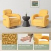 WestinTrends Alexandria Mid-Century Modern Faux Shearling Swivel Barrel Accent Chair - 4 of 4