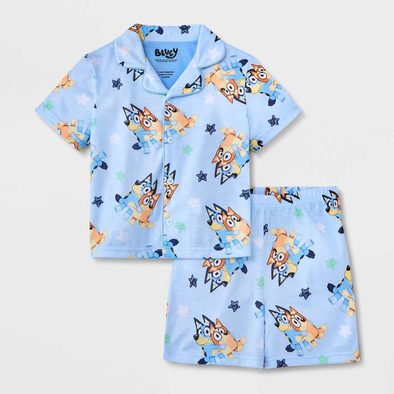 Toddler Boys' 2pc Bluey Pajama Set - Blue, 1 of 4