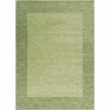 Hauteloom Bordered Solid Green Wool Rug - 4 of 4