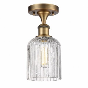 Bridal Veil - 1 Light Semi-Flush Mount In Art Deco Style-10.25 Inches Tall and 5 Inches Wide - 1 of 1