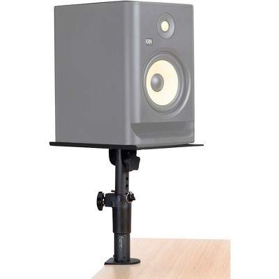 Adjustable Black Steel Clamp-On Studio Monitor Stands - Pair