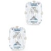 SHINE by Sterling Forever Sterling Silver Emerald Cut Prong Set Stud Earrings - 3 of 4