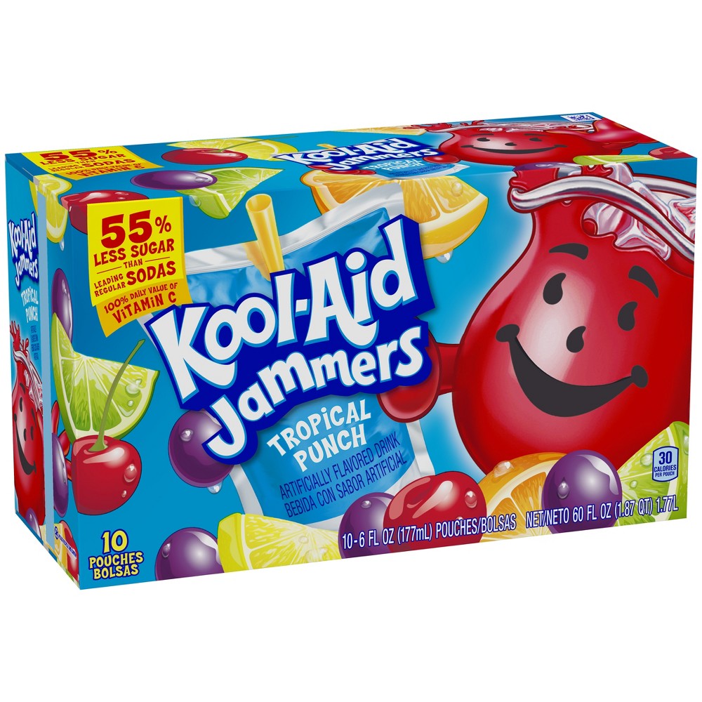 UPC 043000028254 product image for Kool-Aid Jammers Tropical Punch Juice Drinks 10 ct | upcitemdb.com