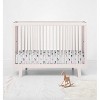 Bacati - Little Sailor Whales Girls Muslin 100 percent Cotton Universal Baby US Standard Crib or Toddler Bed Fitted Sheet - 4 of 4