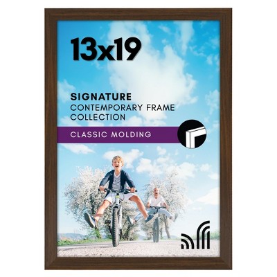 Americanflat 13x19 Picture Frame in Walnut - Composite Wood with Shatter Resistant Glass