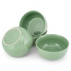 Elanze Designs Bistro Glossy Ceramic 6.5 inch Soup Bowls Set of 4, Sage Green - 4 of 4