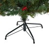 6ft. Mixed Pine Artificial Christmas Tree with 250 Clear LED Lights, Pine Cones & Berries – Natural Holiday X-Mas Charm - 4 of 4