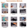 NewHome"2-Tier Wall Mounted Towel Rack with Nail-Free Stickers, Bathroom Storage Shelf & Towel Holder"Black - 4 of 4