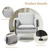 DYHOME Mid-Century Modern Accent Chair, Upholstered Armchair with Armrests and Metal Frame for Living Room, Bedroom. - 4 of 4