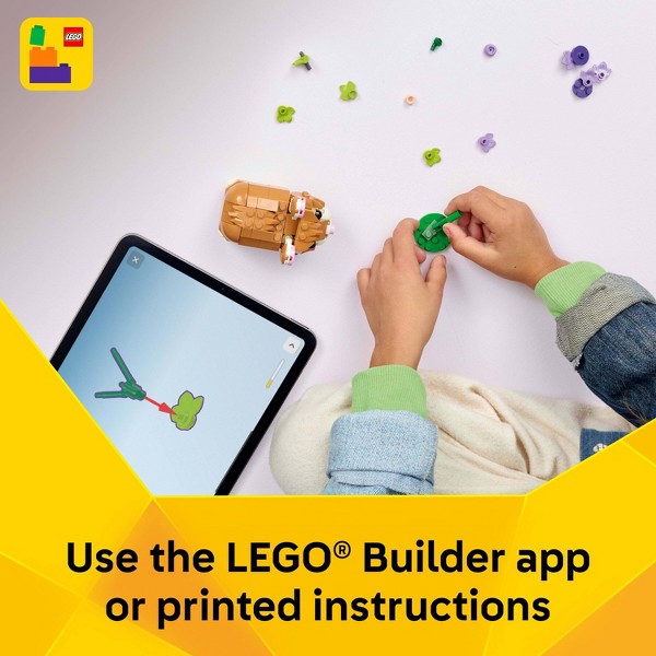 LEGO Creator 3 en 1 Lindo Hámster con una Flor 31376 6
