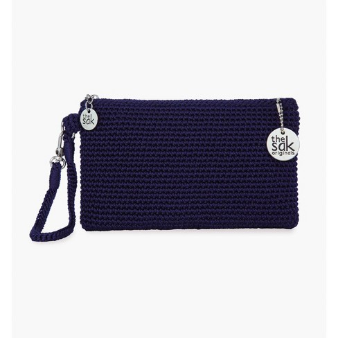 The Sak Women s Crochet Craze Recycled P Whatever Wristlet Denim Target