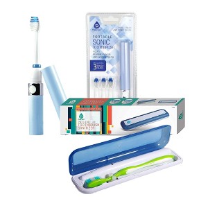 Pursonic Travel Oral Care Essentials Bundle: Portable UV Toothbrush Sanitizer & Portable Sonic Toothbrush - 1 of 3