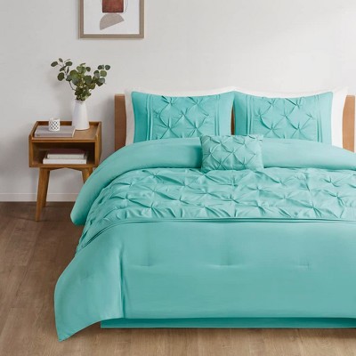 5 Piece Cavoy Comforter Set - Luxe Diamond Tufting, All Season Bedding, Matching Bed Skirt, Decorative Pillows