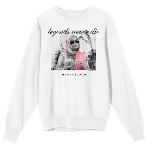 White Lotus Tanya Mcquoid Legends Never Die Crew Neck Long Sleeve Athletic  Heather Adult Tee-3xl : Target