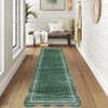TackView Modern Bordered Runner Rug, Washable Irregular Area Rugs, Non-Slip  Carpet for Bedroom Dining Room Home Office - 2 of 4