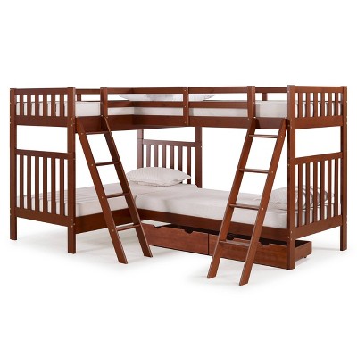 wood bunk beds with storage