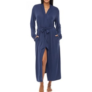 ADR Women's Lightweight Cotton Robe, Classic Soft Knit Long Lounge Robe with Pockets - 1 of 4