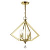 Livex Lighting Diamond 4 - Light Chandelier in  Polished Brass - 4 of 4