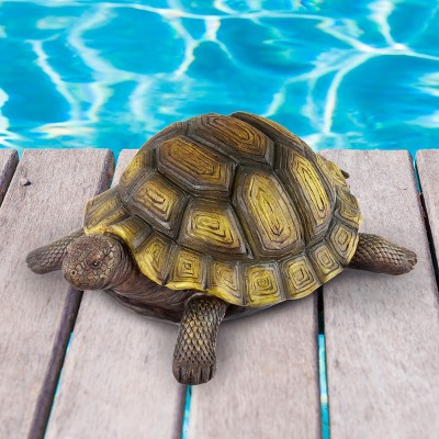 Nature Spring Green and Brown Resin Turtle Garden Statue