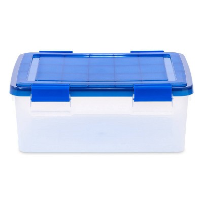 IRIS Weathertight Storage Box, 62 Quart Clear 