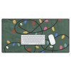 Gigi Rosado Christmas fairy lights Desk Mat -Deny Designs - 2 of 4