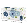 Sweet Jojo Designs Girl Fabric Storage Toy Bin Watercolor Floral Blue Pink and Grey - 3 of 4