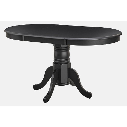 Farmhouse Extendable Dining Table Wood/black - Buylateral: Solid ...