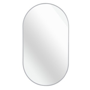 GlasFlength Decorative Wall Mirrors Oval Accent Mirror Wall Mirror Polished Mirror Decorative Mirror for Living Room, Silver, 33"*20"*1.1" - 1 of 4