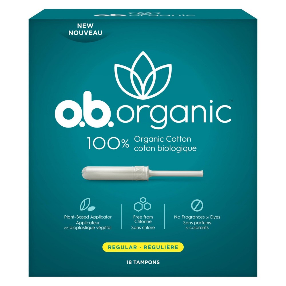 UPC 078300029861 product image for o.b. Organic Tampons - Plant-Based Applicator - Unscented - Regular - 18ct | upcitemdb.com