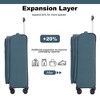 Whisen 3-Piece Set Luggage Sets Lightweight Softshell Suitcase with Travel Bag and Toiletry Bag - 4 of 4