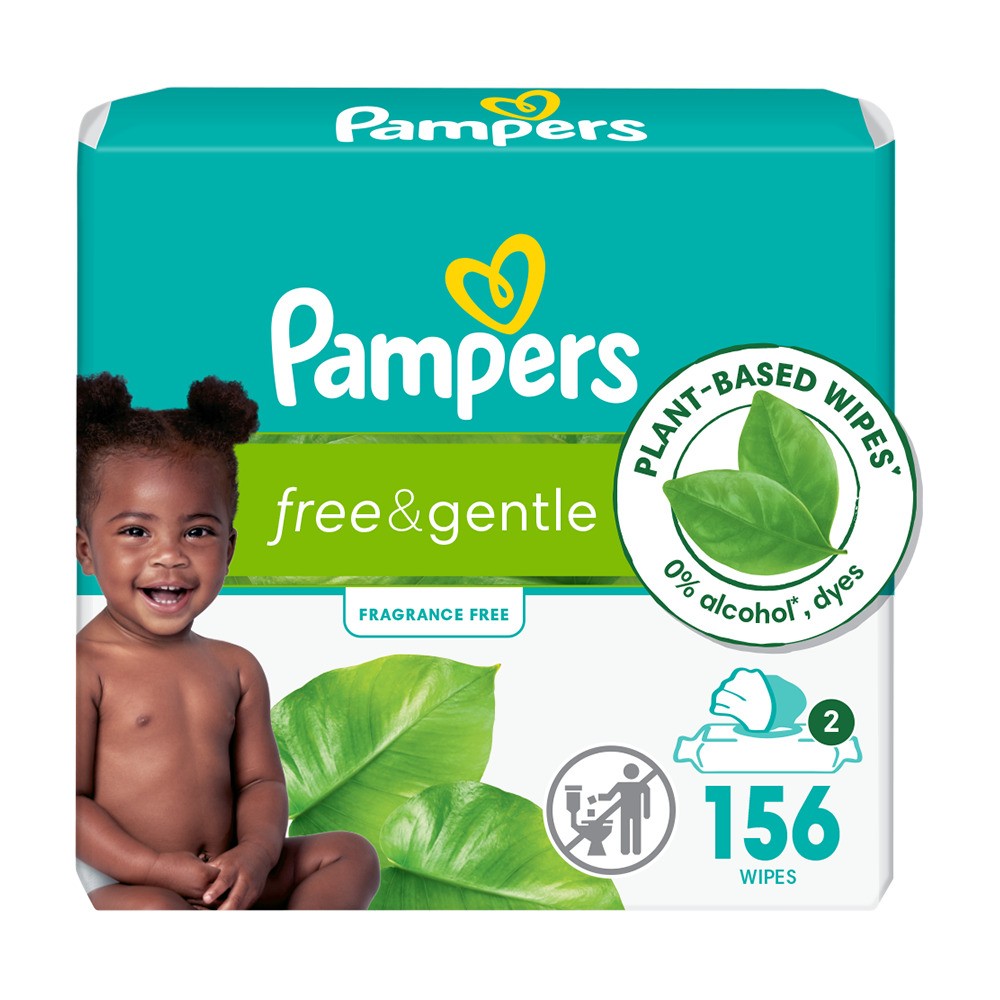 Photos - Baby Hygiene Pampers Free & Gentle Baby Wipes - 156ct 