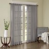Contemporary Style Solid Crushed Window Panel Pair, Lightweight Sheer Fabric Light Filtering Window Panel for All Seasons - 2 of 4