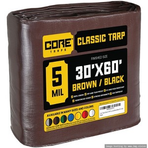 Core Tarps Heavy Duty 5 Mil Tarp Cover, UV Resistant, Rip Proof for Roof, Camping, Patio, Pool, Boat - 1 of 4