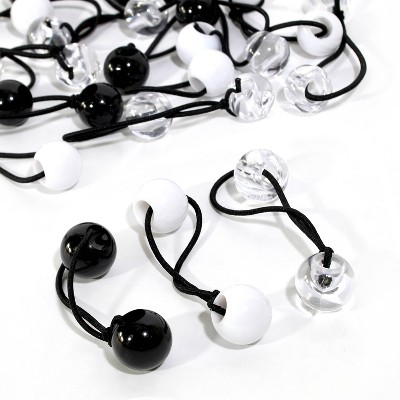 Camryn's BFF Ponytail Holders - Black/Clear/White - 16pk - image 3