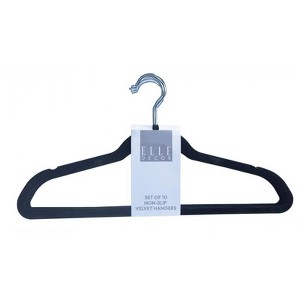 10-Pack Non-Slip Velvet Hangers – Slim Flocked Hangers for Shirts & Coats , Space-Saving and Elegant Closet Organizers - 1 of 1