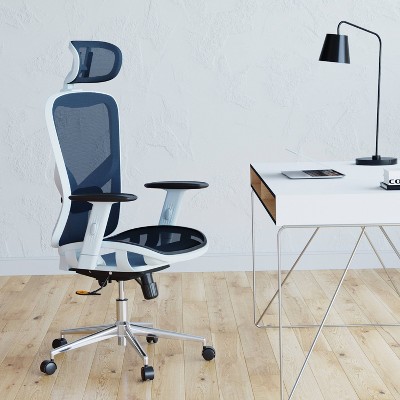 High Back Executive Mesh Office Chair Blue - Techni Mobili