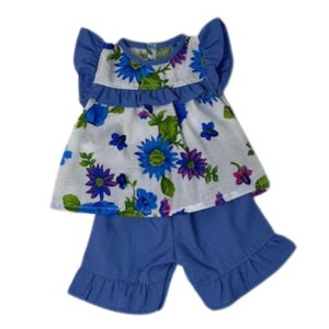 Doll Clothes Superstore Blue Flower Shorts Fit 15-16 Inch Baby And Cabbage Patch Kid Dolls - 1 of 4