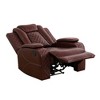 MAYEERTY Power Recliner Chair, Electric Leather Reclining Chair with USB Charging, Storage Armrest & Adjustable Backrest for Small Spaces, Brown - 2 of 4