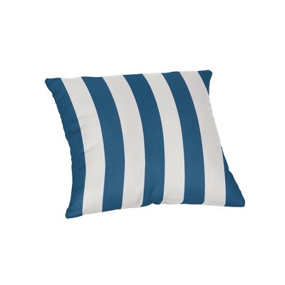 Casual Cushion Stripe Sunbrella Fabric 1-Piece Indoor/Outdoor Square Throw Pillow