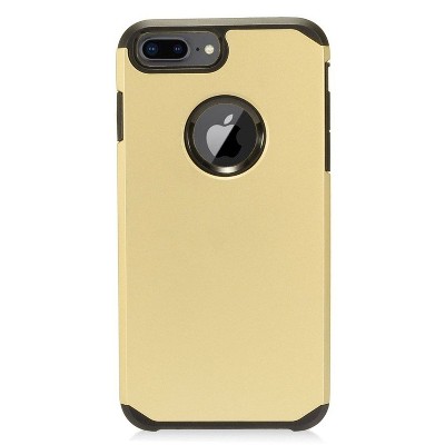 Insten Hard Hybrid Plastic Cover Case For Apple iPhone 8 Plus - Gold/Black by Eagle