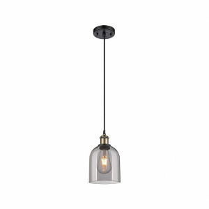 Bella - 1 Light Cord Hung Mini Pendant In Industrial Style-9.5 Inches Tall and 5.5 Inches Wide - 1 of 1