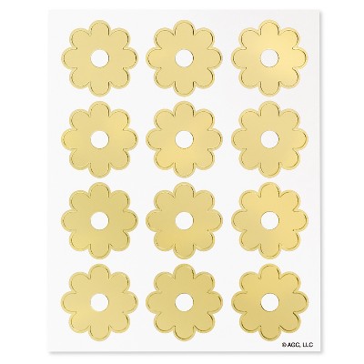24ct All-Occasion Gold Flower Stickers