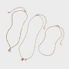 Girls' Initial with Choker and Layered Necklace Set - art class™ Gold - 2 of 3