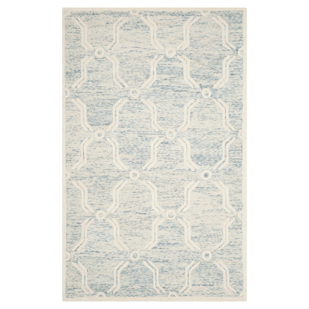 Light Blue/Ivory Abstract Tufted Area Rug - (5'x8') - Safavieh